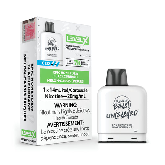 Level X Flavour Beast Unleashed Pod Epic Honeydew Blackcurrant