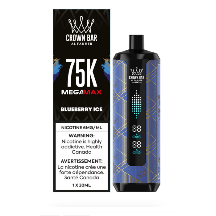 Al Fakher Crown Bar Mega Max 75K Blueberry Ice