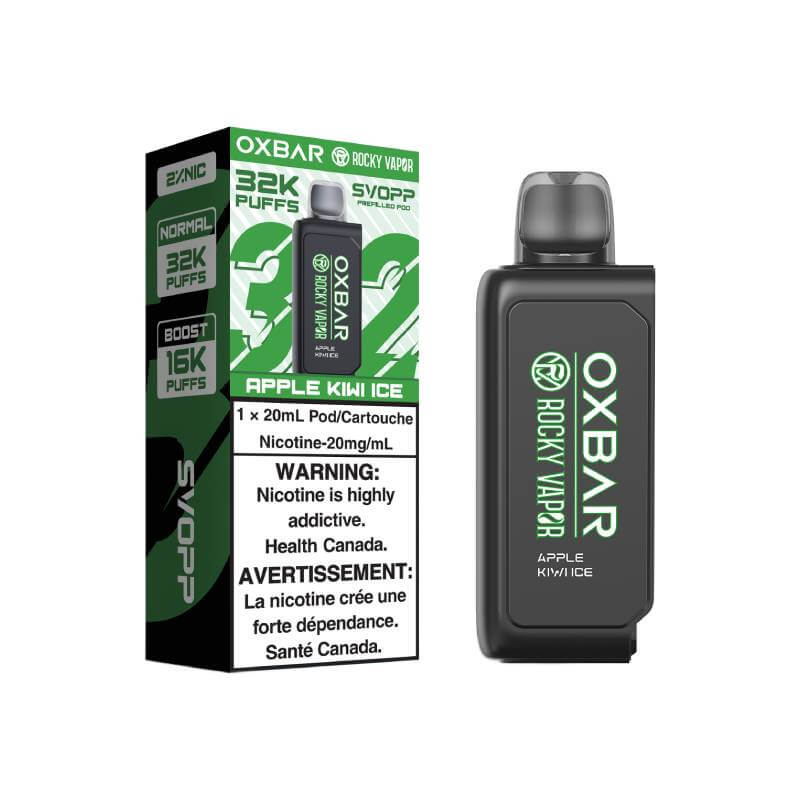 SVOPP ROCKY VAPOR OXBAR- APPLE KIWI ICE Closed Pod product image at All Star Vape