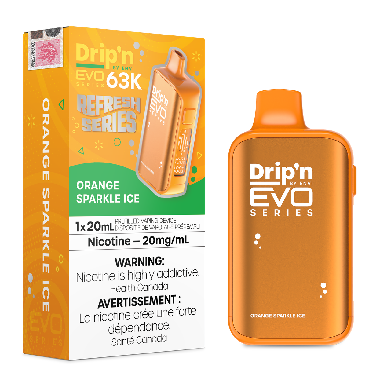 Drip'n EVO 63K Orange Sparkle Ice product image at All Star Vape