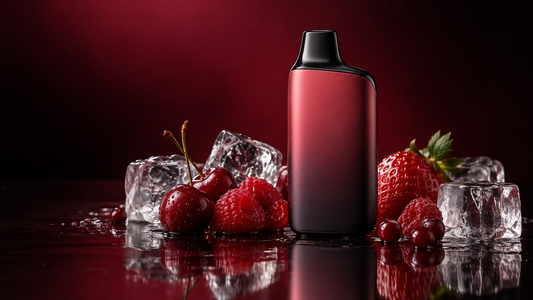 Unbranded disposable vape format with fruit and ice for an adult Elf Bar guide
