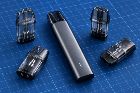 Unbranded vape pod cartridges and device for an adult compatibility guide