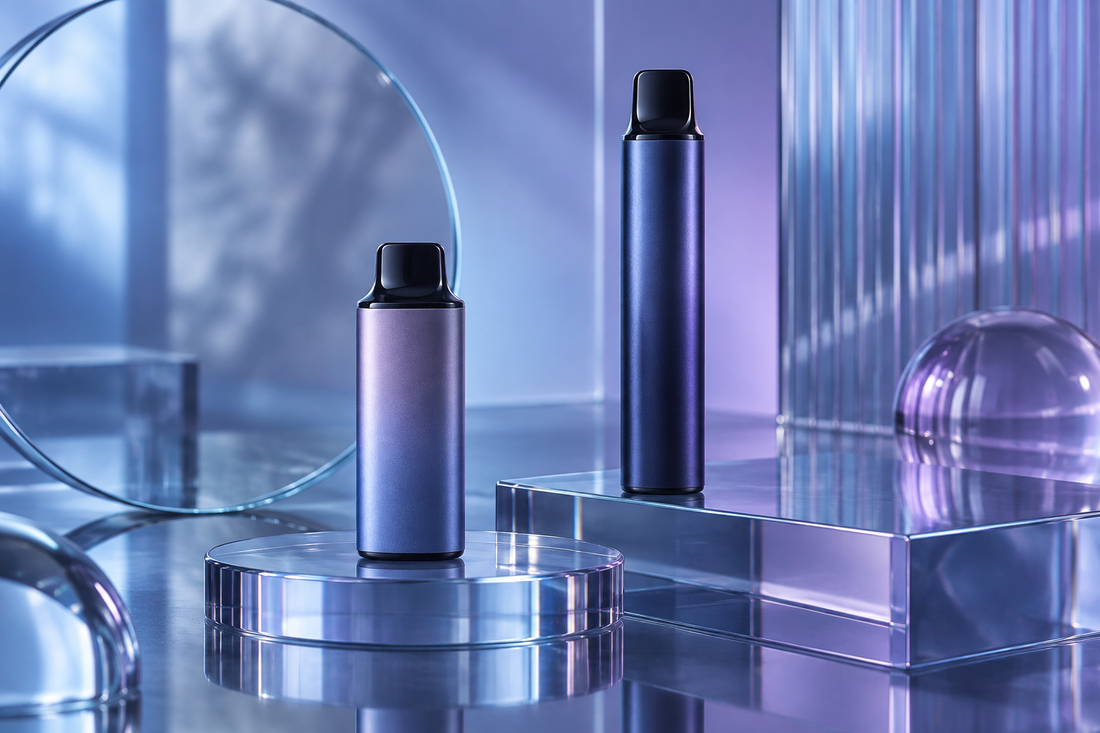 Two unbranded disposable vape formats for an adult guide