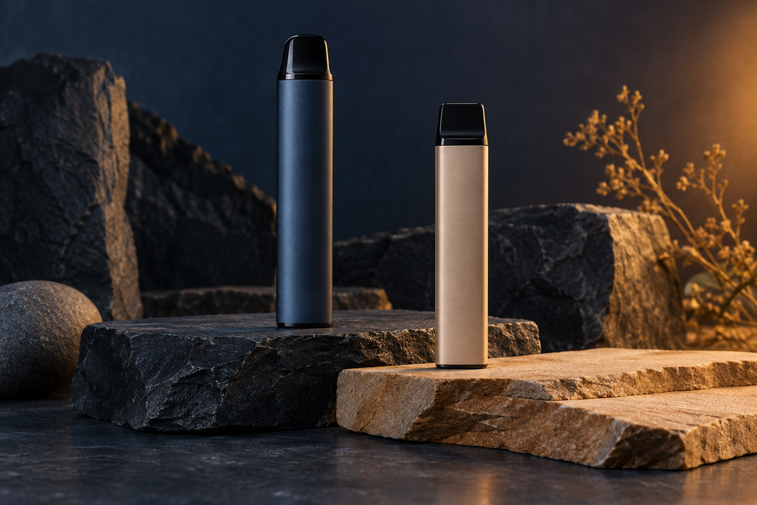 Two unbranded disposable vape formats for an adult comparison guide