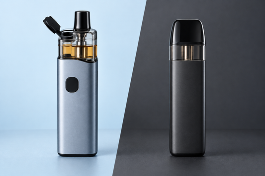 Unbranded open and closed pod formats for an adult comparison