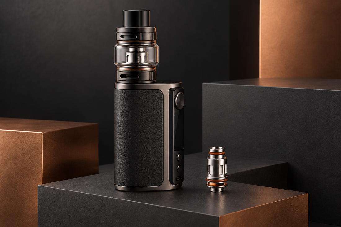 Unbranded box mod and tank device for an adult guide