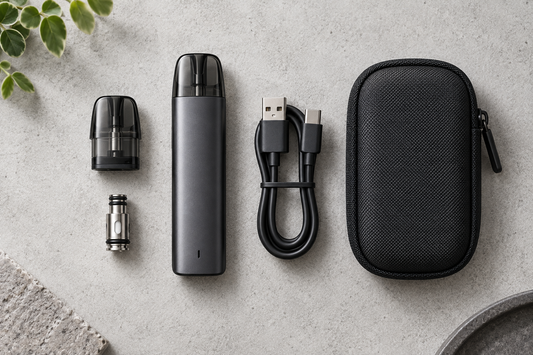 Unbranded vape starter components for an adult fit guide