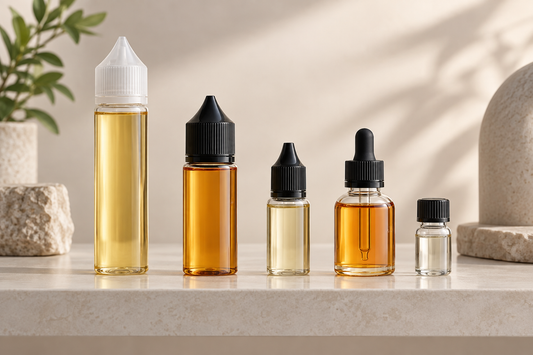 Unbranded e-liquid bottle formats for an adult buying guide