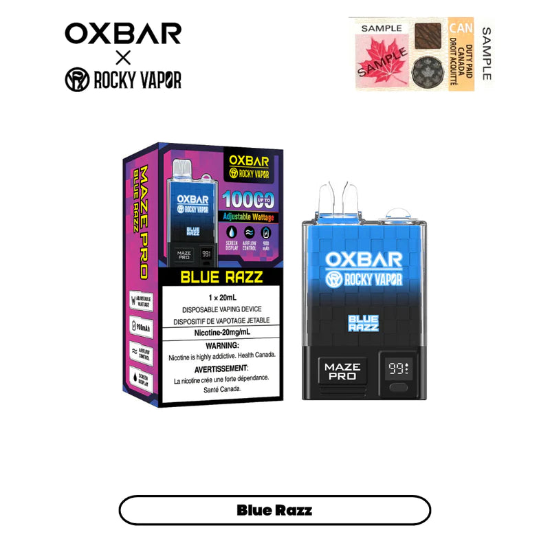 OXBAR MAZE PRO 10K- BLUE RAZZ