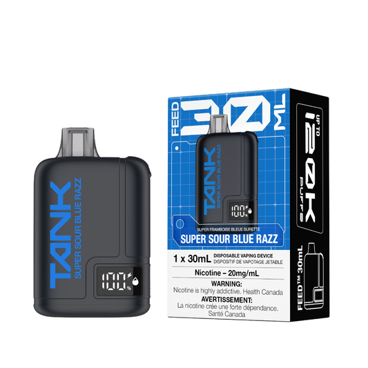 FEED Tank 120K Super Sour Blue Razz disposable vape Canada