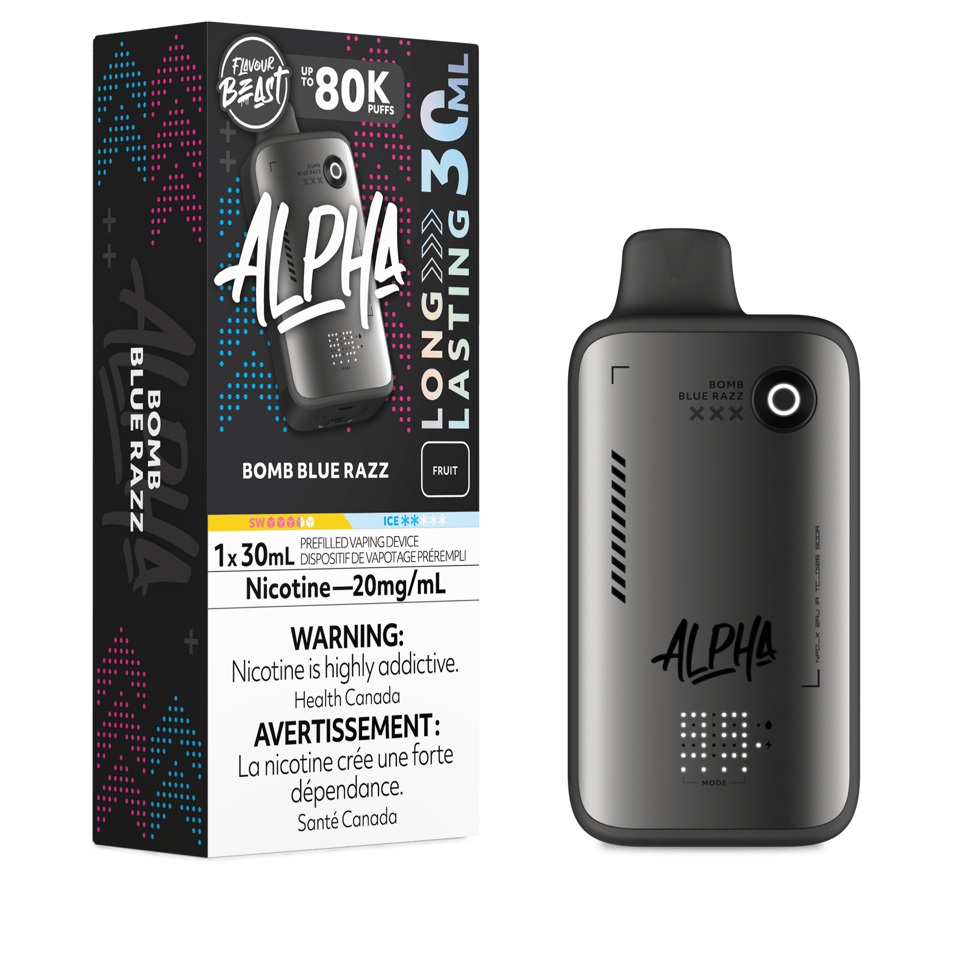 Flavor Beast ALPHA - Bomb Blue Razz Disposable Vape