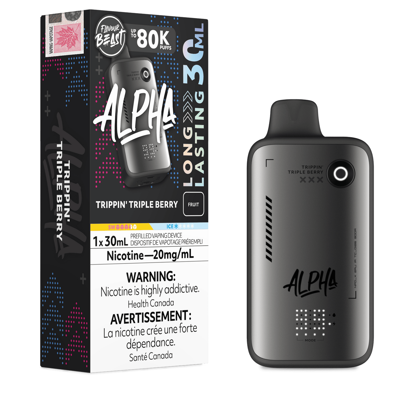 Flavor Beast ALPHA - Trippin Triple Berry Disposable Vape