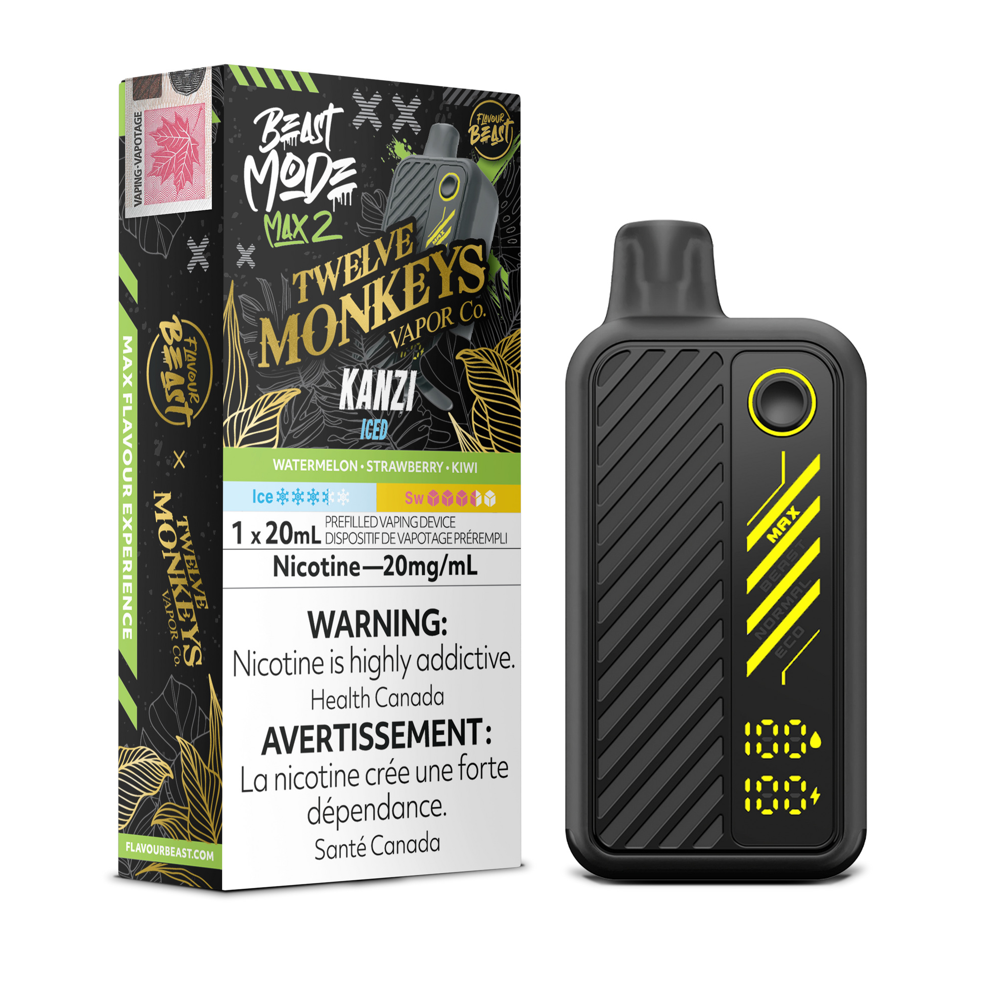 Flavour Beast Max 2x12M Kanzi Iced Vape product image at All Star Vape