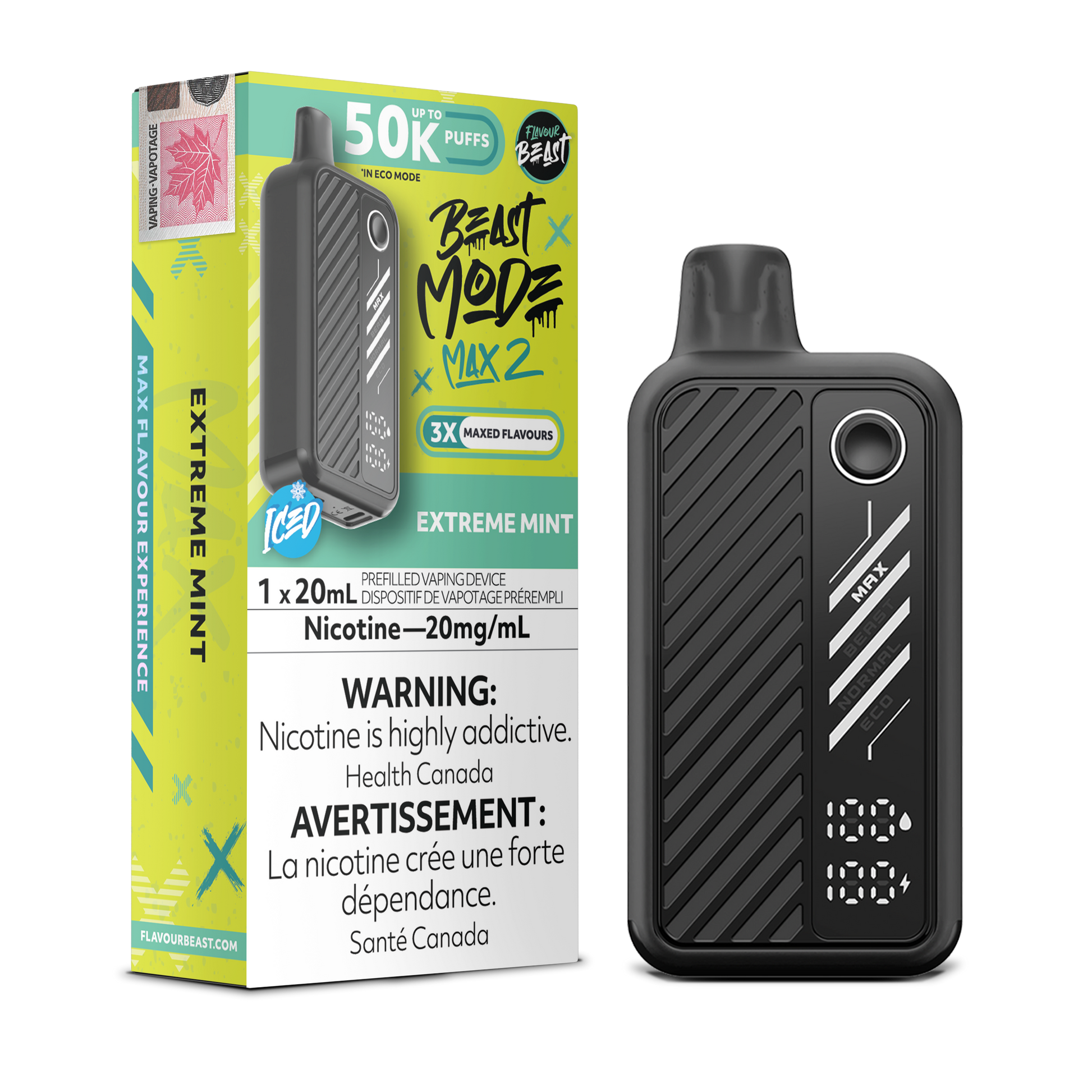 Flavour Beast Beast Mode Max 2 Extreme Mint Disposable Vape product image at All Star Vape