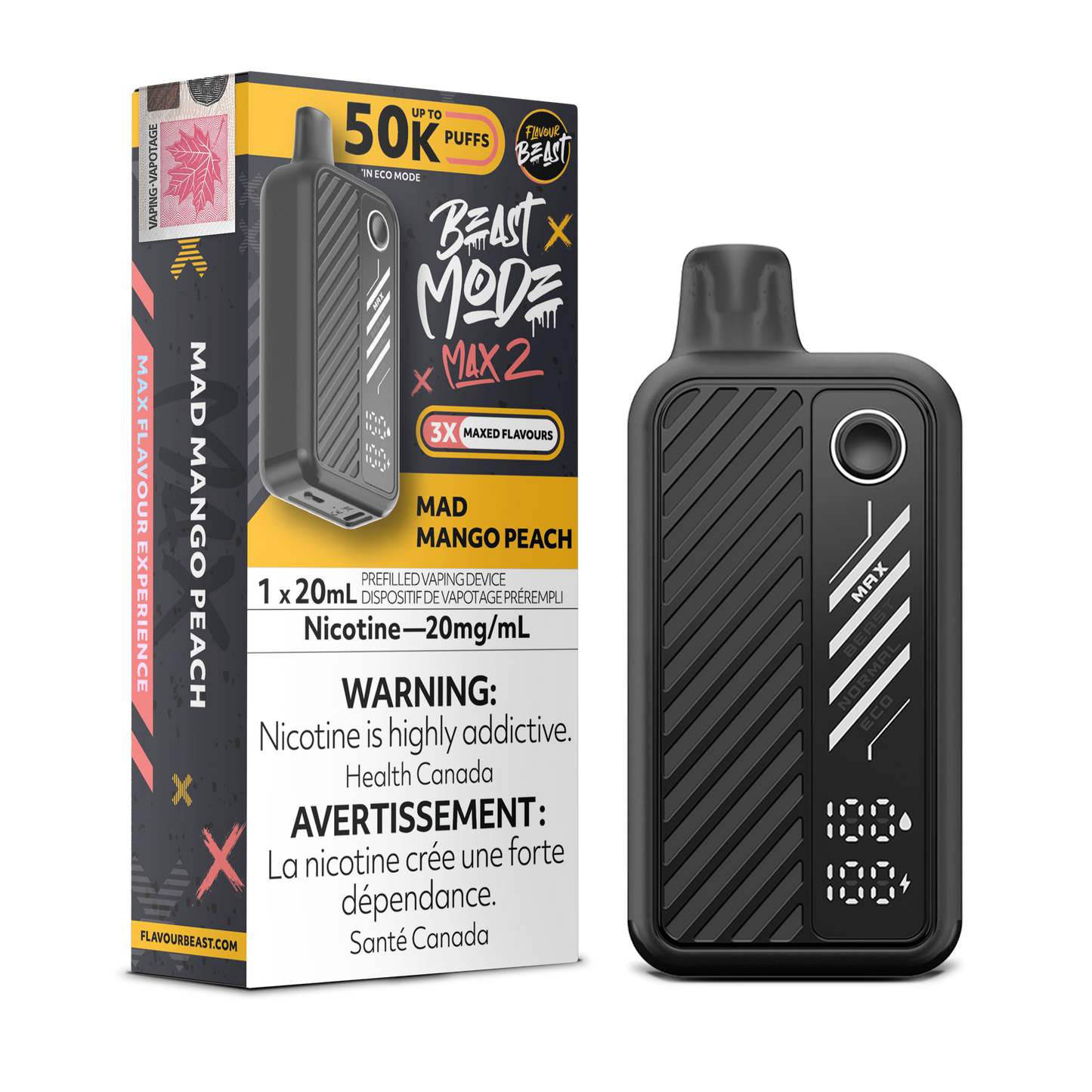 Flavour Beast Max 2 Mad Mango Peach Vape product image at All Star Vape