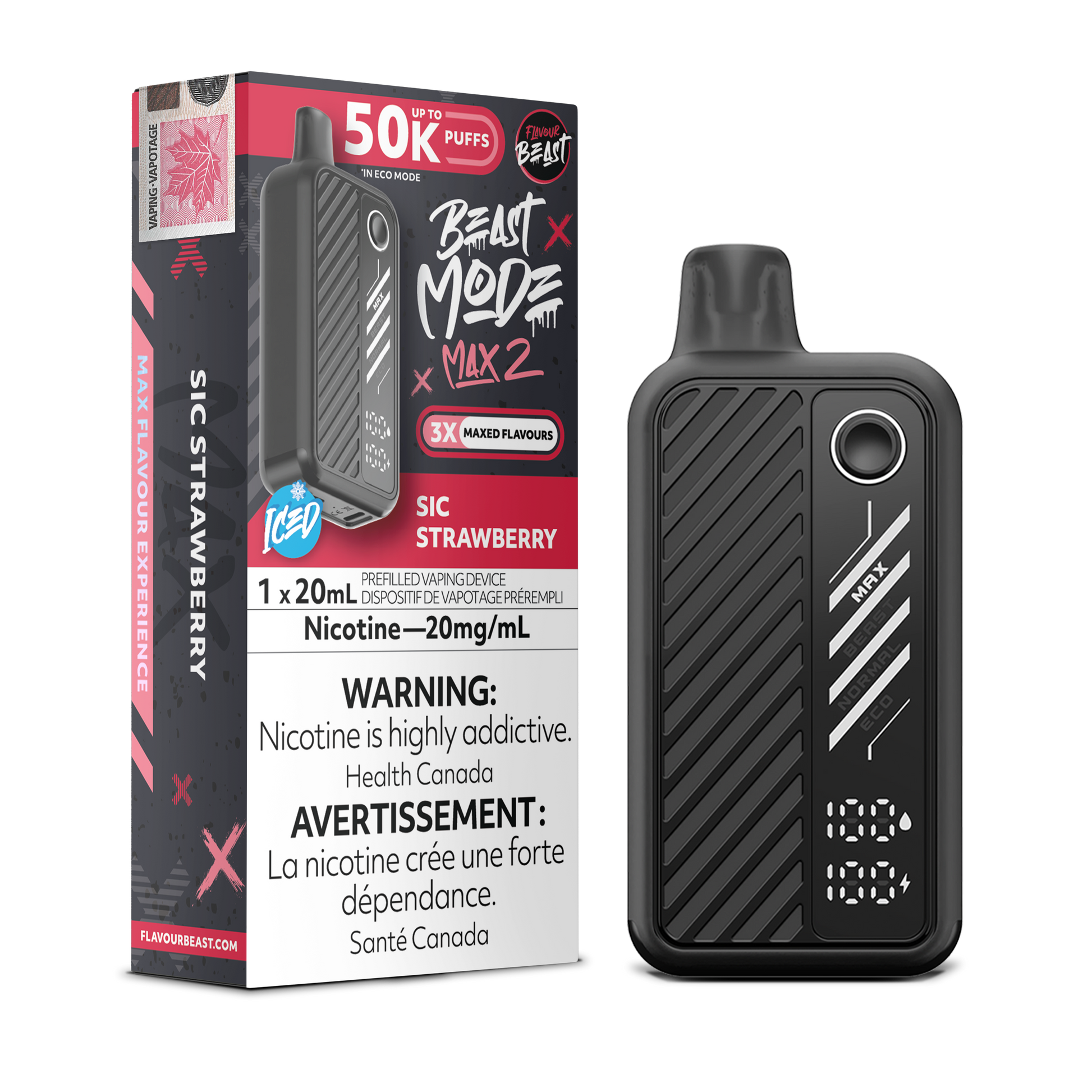 Flavour Beast Max 2 Sic Strawberry Vape product image at All Star Vape