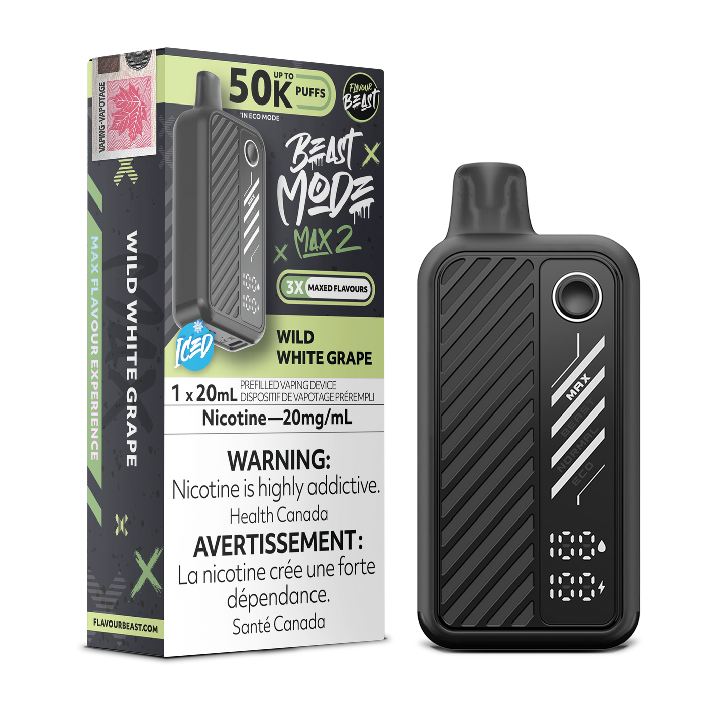 Flavour Beast Max 2 Wild White Grape Vape product image at All Star Vape