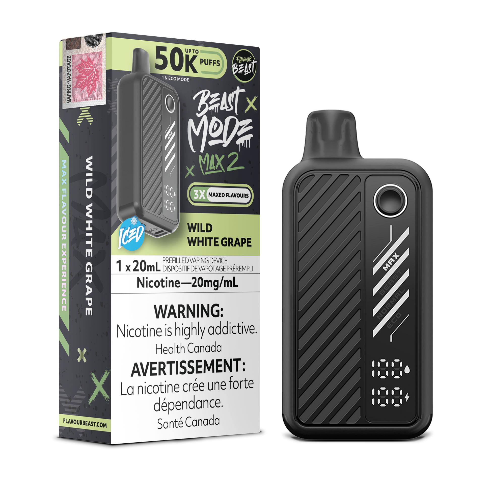 Flavour Beast Max 2 Wild White Grape Vape product image at All Star Vape