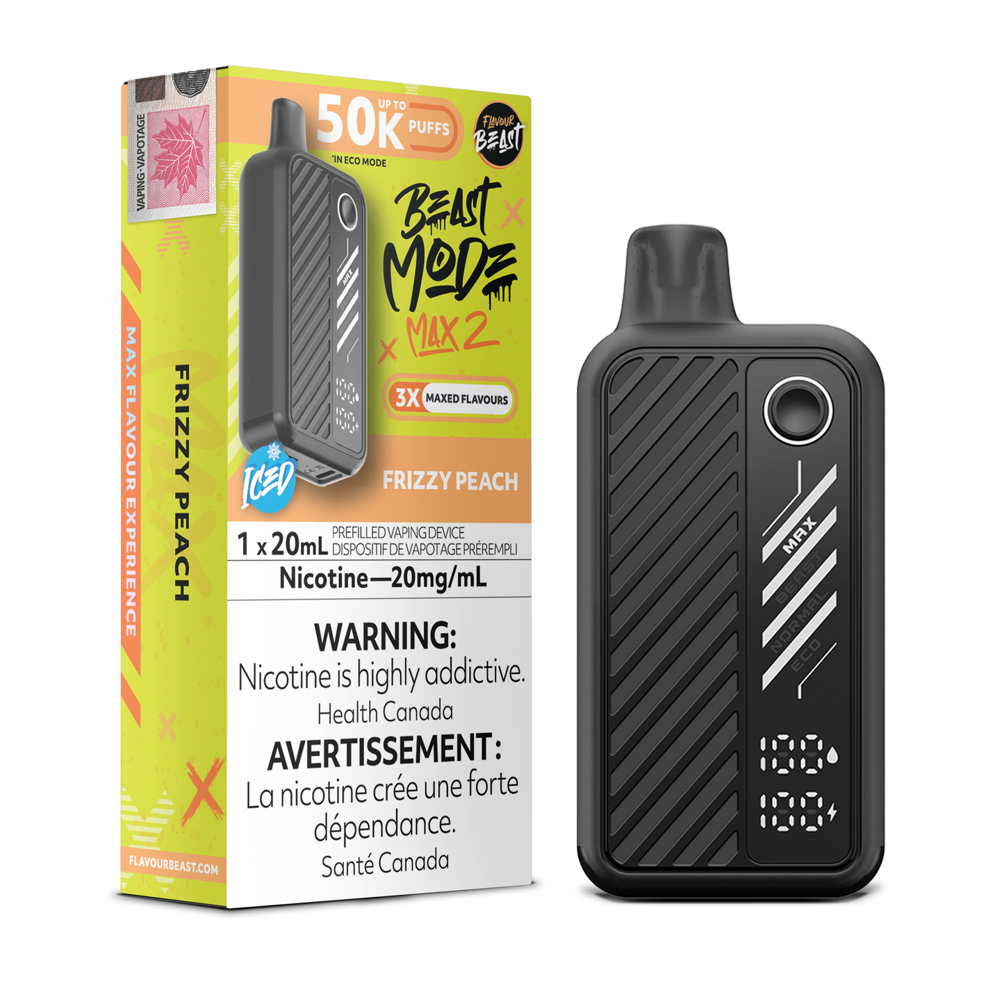 Flavour Beast Beast Mode Max 2 Frizzy Peach Disposable Vape