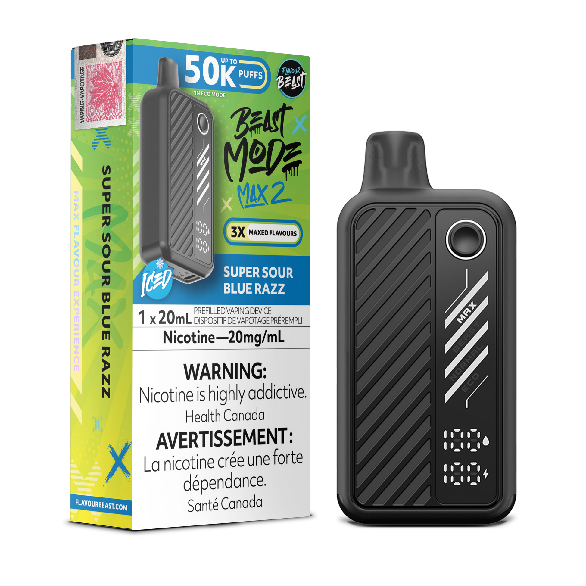 Flavour Beast Max 2 Super Sour Blue Razz Vape product image at All Star Vape