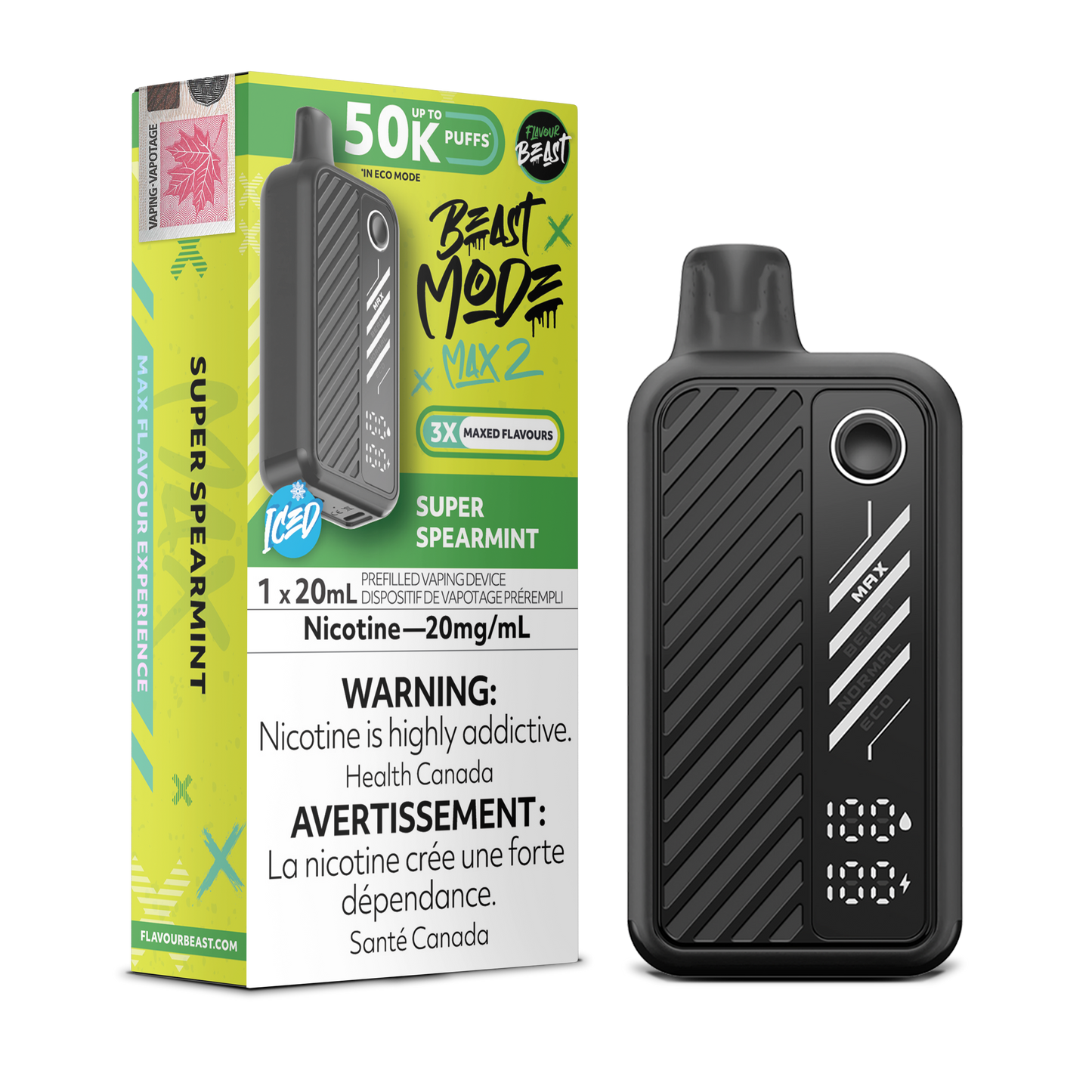 Flavour Beast Max 2 Super Spearmint Vape product image at All Star Vape