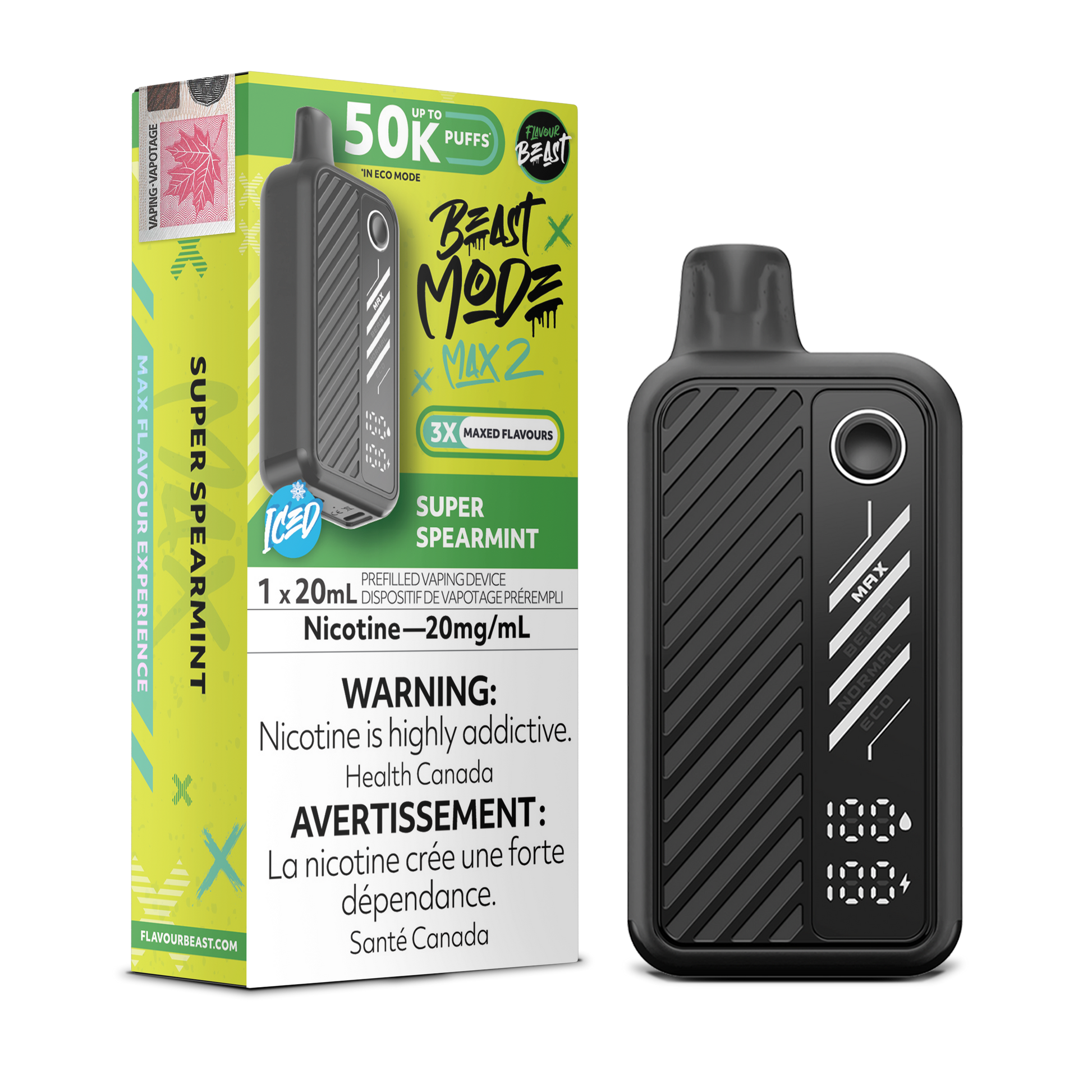 Flavour Beast Max 2 Super Spearmint Vape product image at All Star Vape