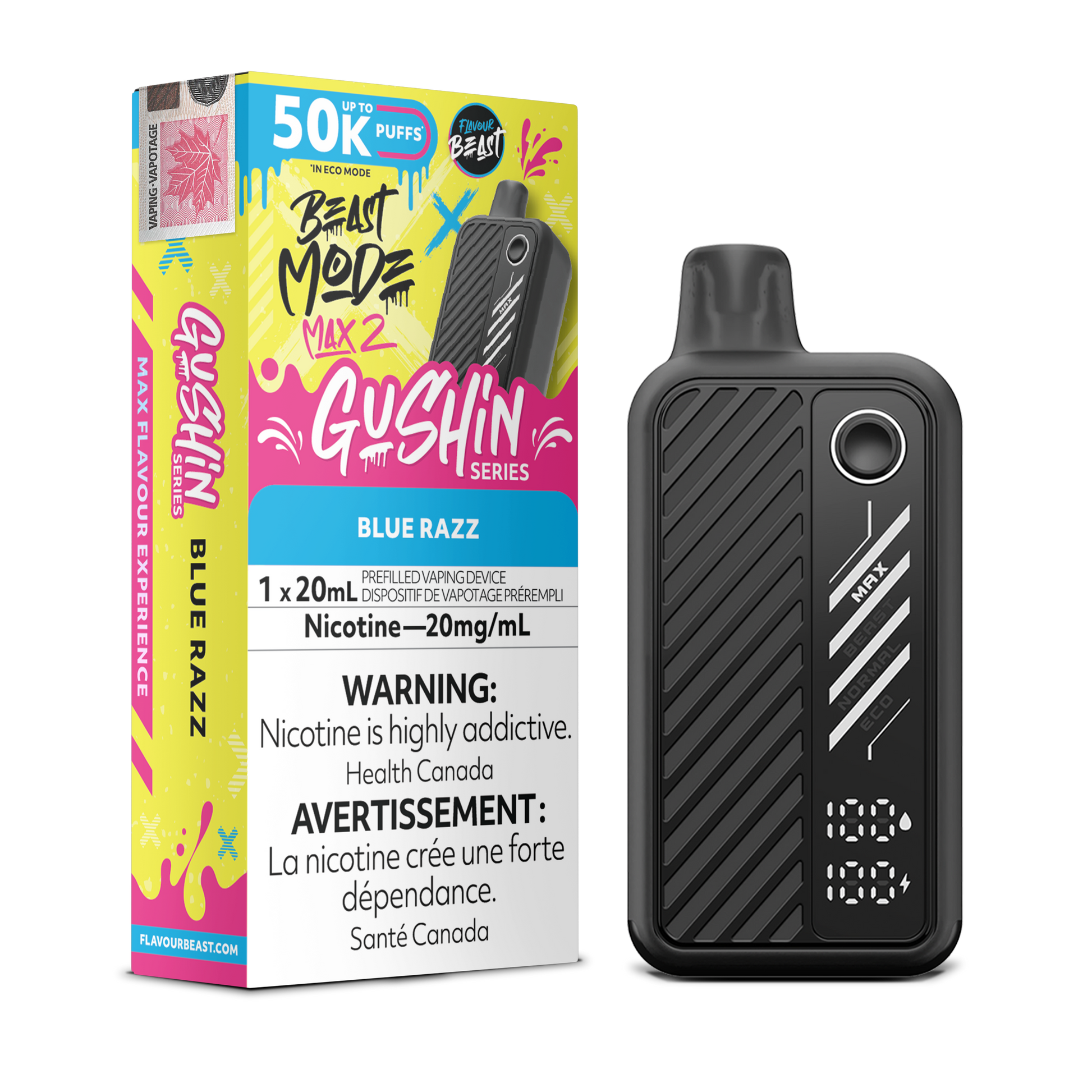 Flavour Beast Max 2 Gushin Blue Razz Vape product image at All Star Vape