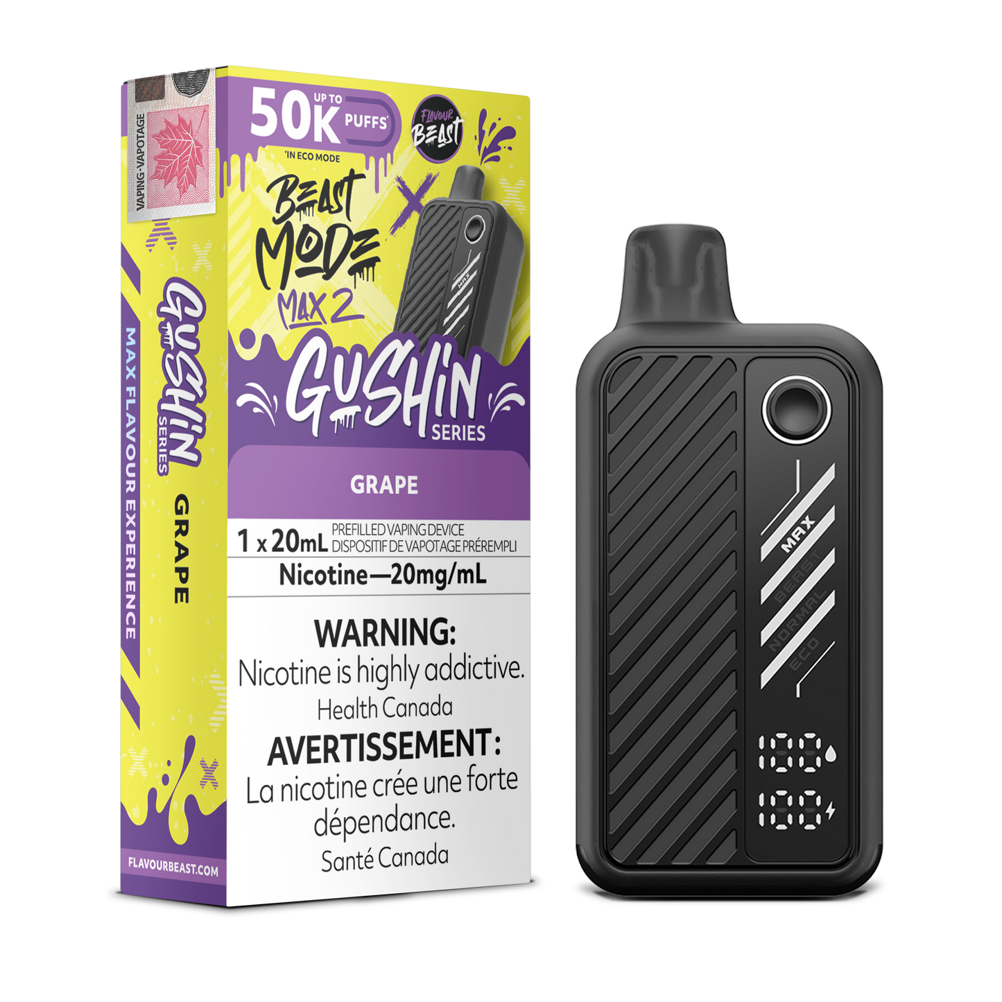 Flavour Beast Beast Mode Max 2 Gushin Grape Disposable Vape product image at All Star Vape