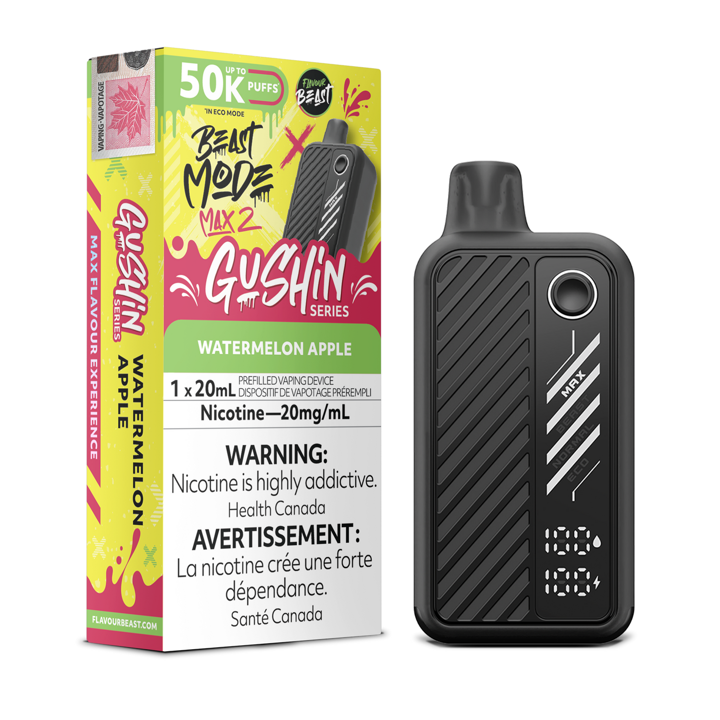 Flavour Beast Max 2 Gushin Watermelon Apple Vape product image at All Star Vape