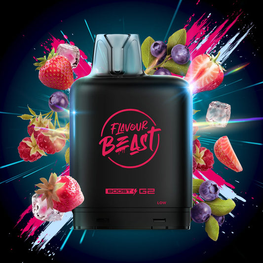 Level X Flavour Beast Strawberry Raspberry Blueberry Iced