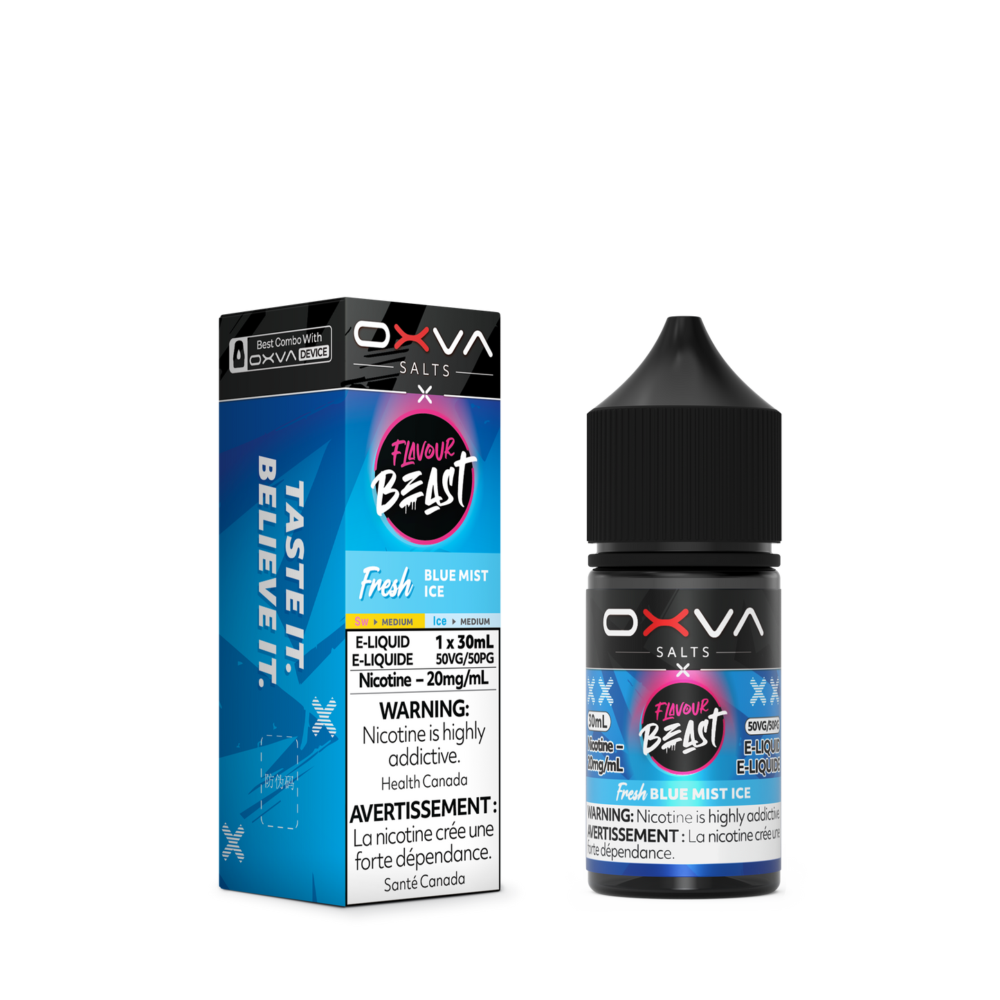 OXVA x Flavour Beast Blue Mist Ice E-Liquid product image at All Star Vape
