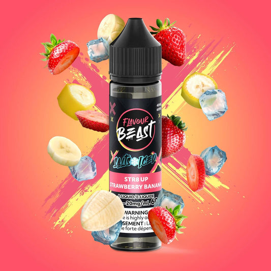 Flavour Beast E-Liquid STR8 UP Strawberry Banana Iced product image at All Star Vape