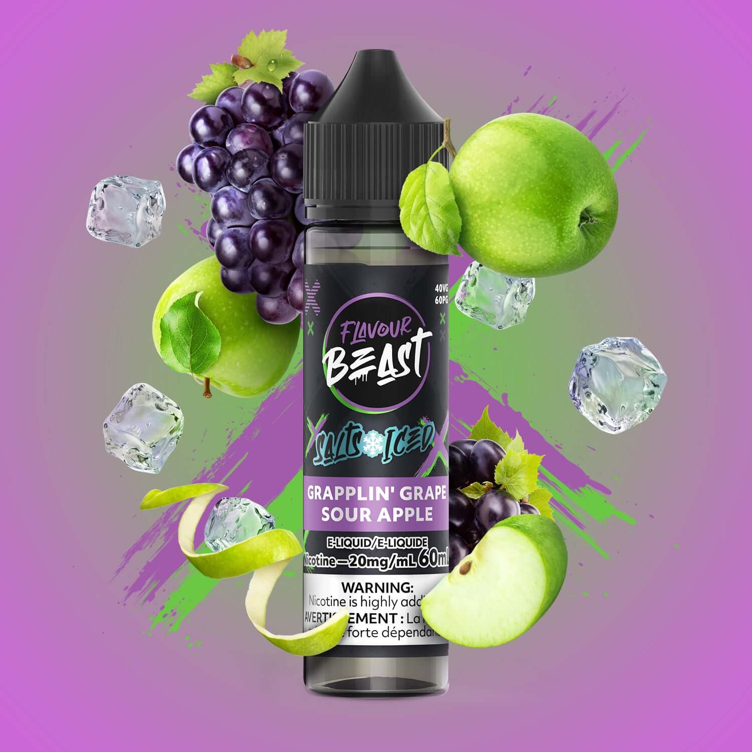 Flavour Beast- Grapplin' Grape Sour Apple Iced E-Liquid product image at All Star Vape