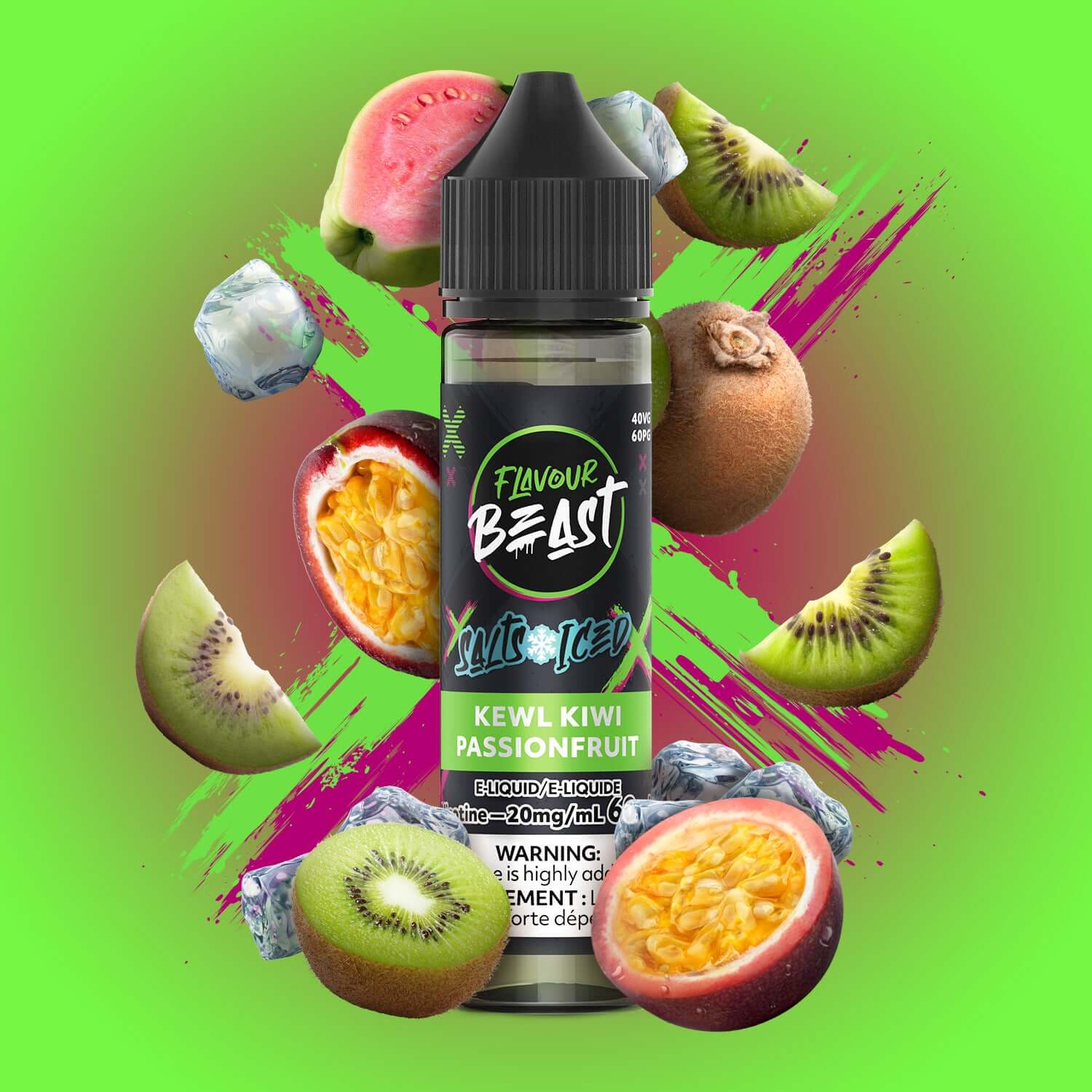 Flavour Beast- Kewl Kiwi Passionfruit Iced E-Liquid product image at All Star Vape