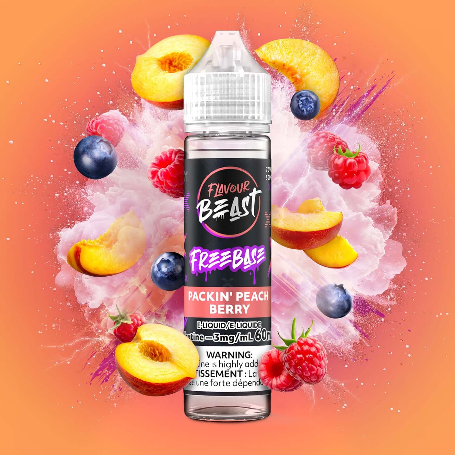 Flavour Beast- Packin' Peach Berry E-Liquid product image at All Star Vape