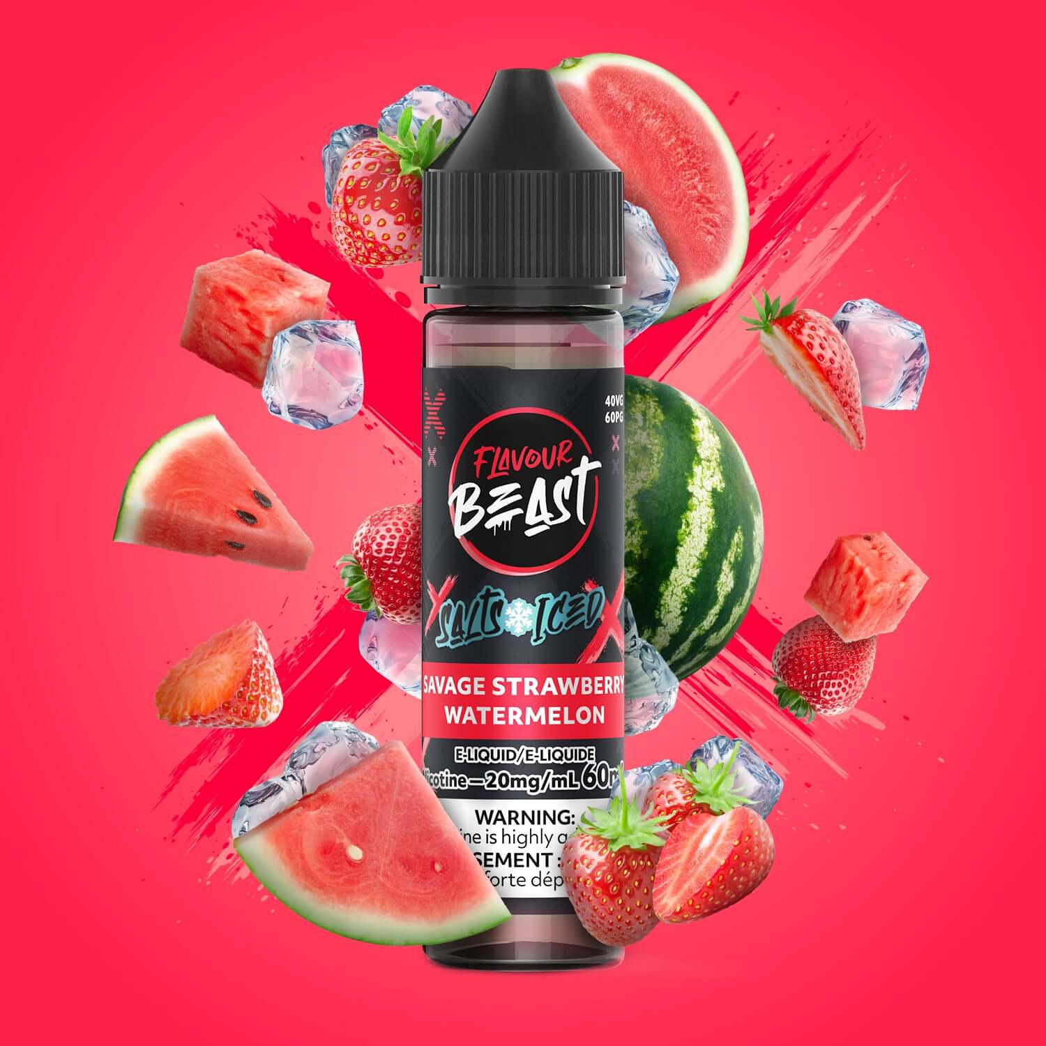 Flavour Beast- Savage Strawberry Watermelon Iced E-Liquid product image at All Star Vape