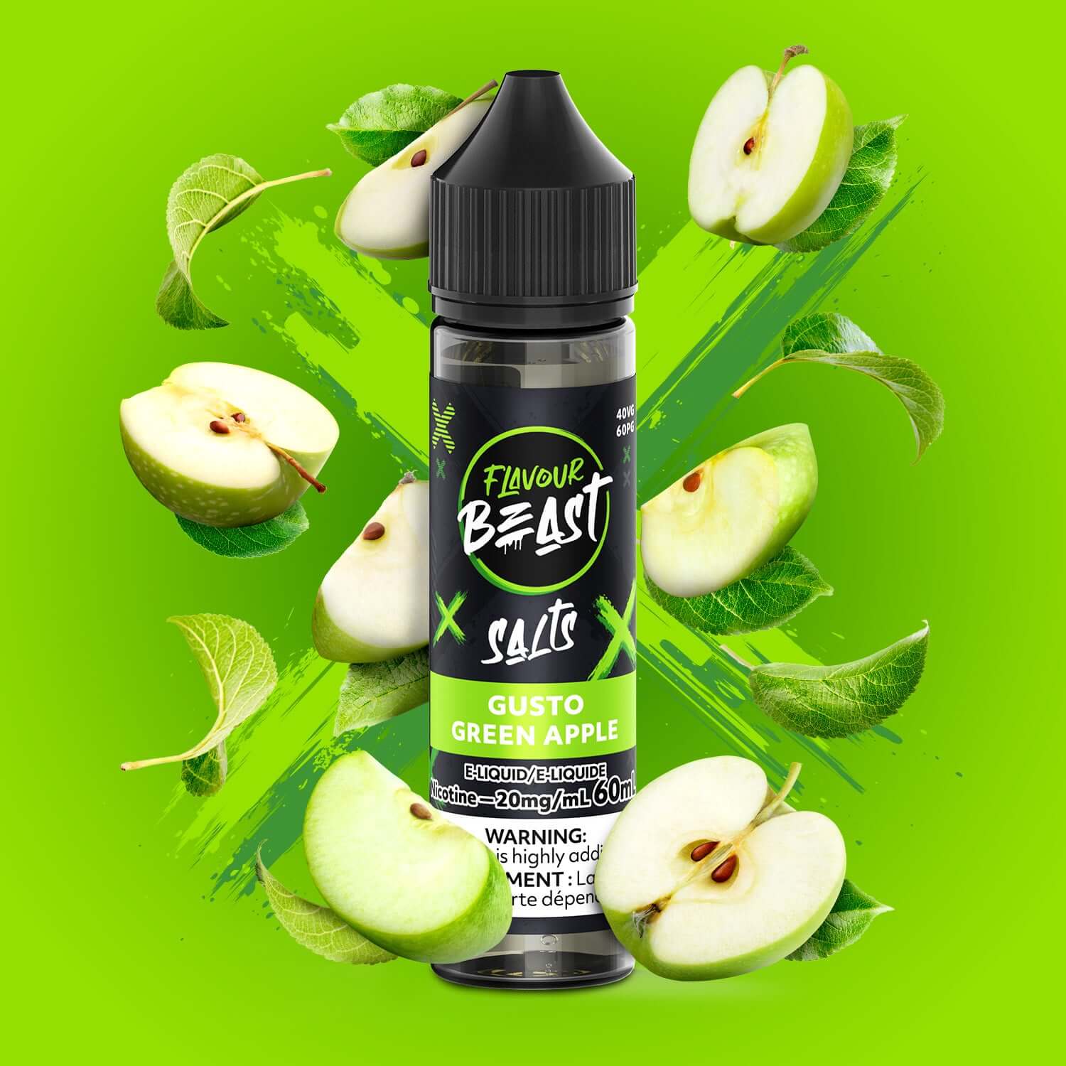 Flavour Beast E-Liquid - Gusto Green Apple E-Liquid product image at All Star Vape