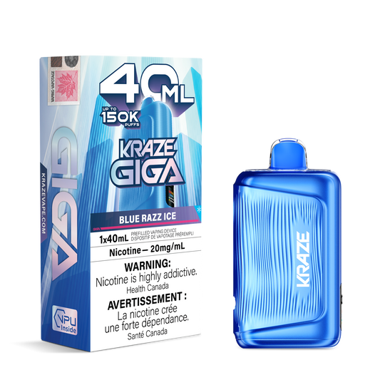Kraze Giga 150k - Blue Razz Ice