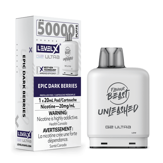 Level X Unleashed G2 Ultra Epic Dark Berries Closed Pod