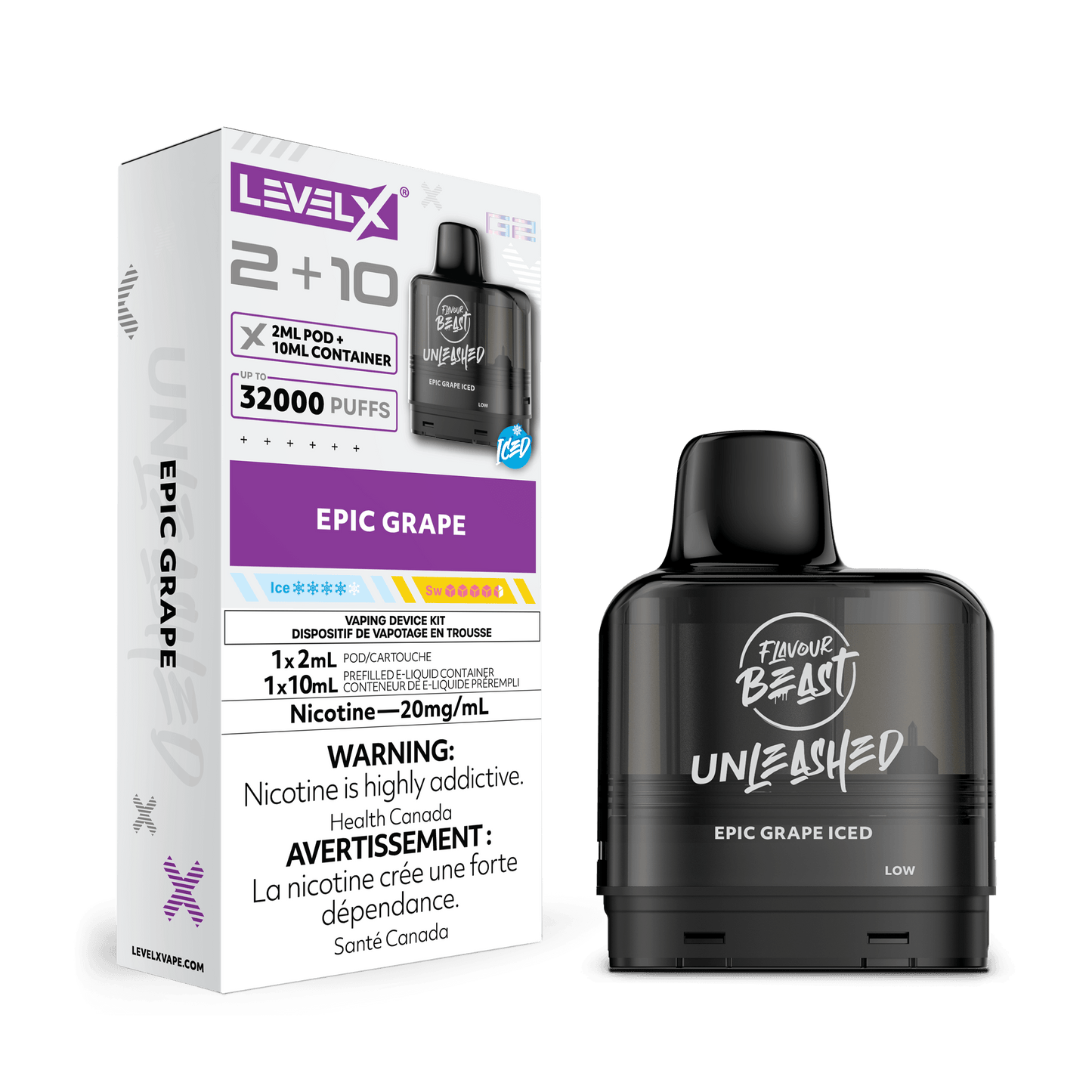 Level X Unleashed G2 Ultra Epic Grape Closed Pod