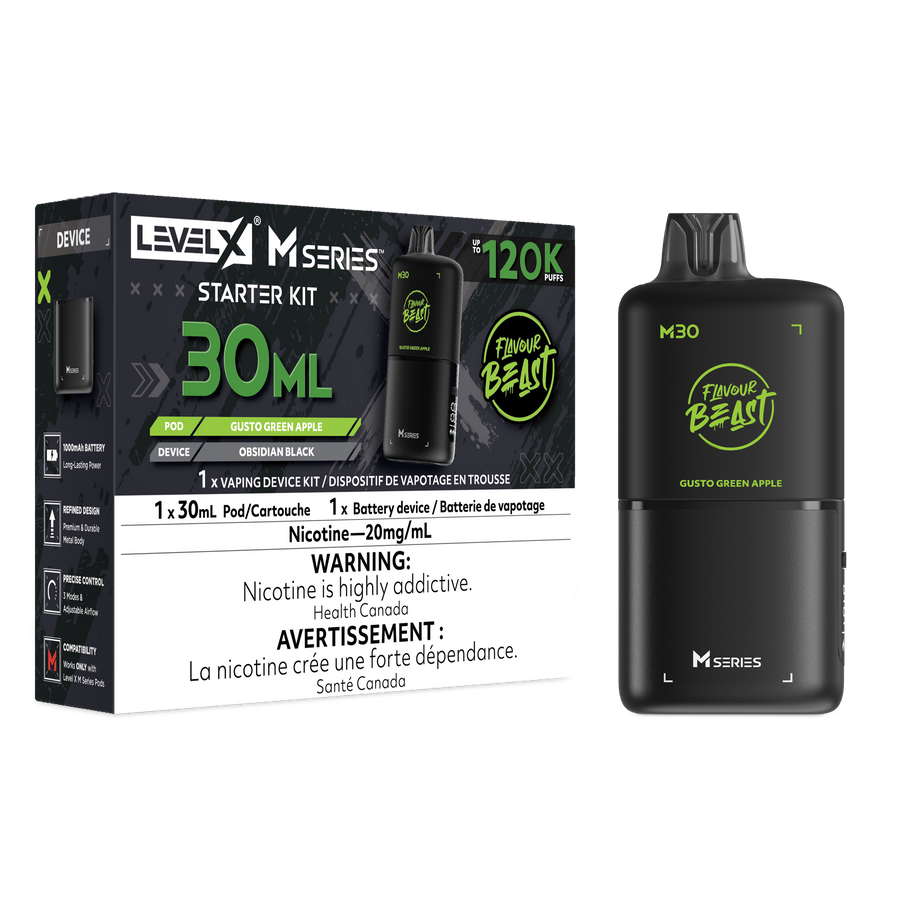 Level X Flavour Beast M Series Starter Kit - Gusto Green Apple