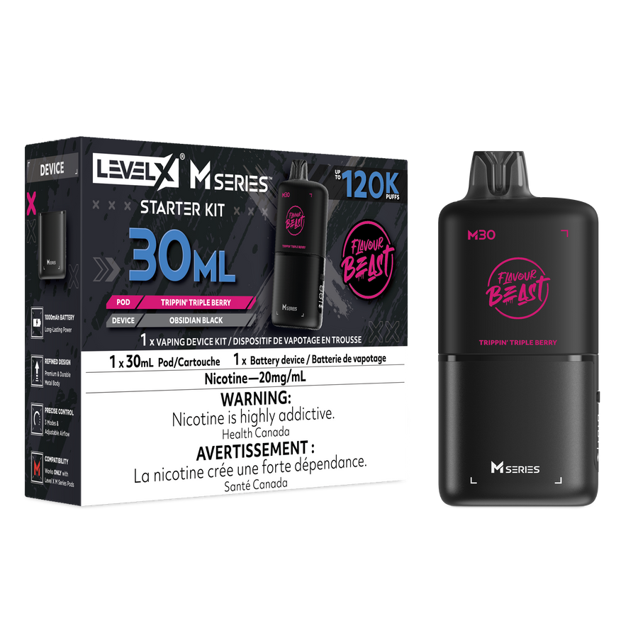 Level X Flavour Beast M Series Starter Kit - Trippin' Triple Berry