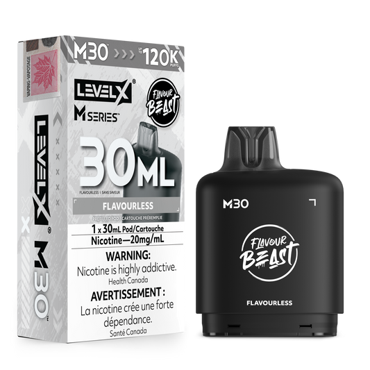Level X Flavour Beast M30 Series - Flavourless 30mL closed pod product image at AllStar Vape Canada