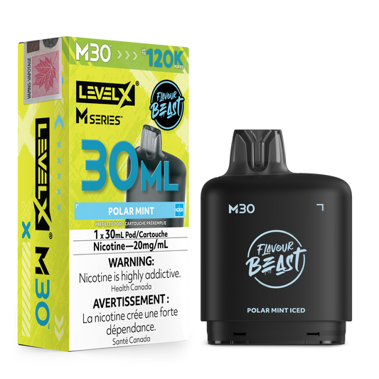 Level X Flavour Beast M30 Series - Polar Mint Iced 30mL closed pod product image at AllStar Vape Canada