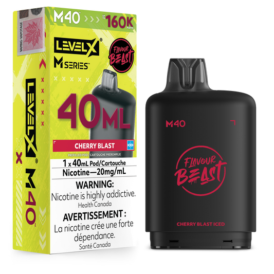 Level X Flavour Beast M40 Series - Cherry Blast Iced 40mL closed pod product image at AllStar Vape Canada