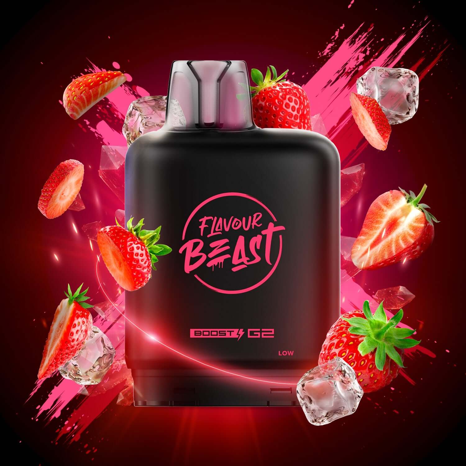 Level X Flavour Beast G2 Smashin' Strawberry Jewel Closed Pod
