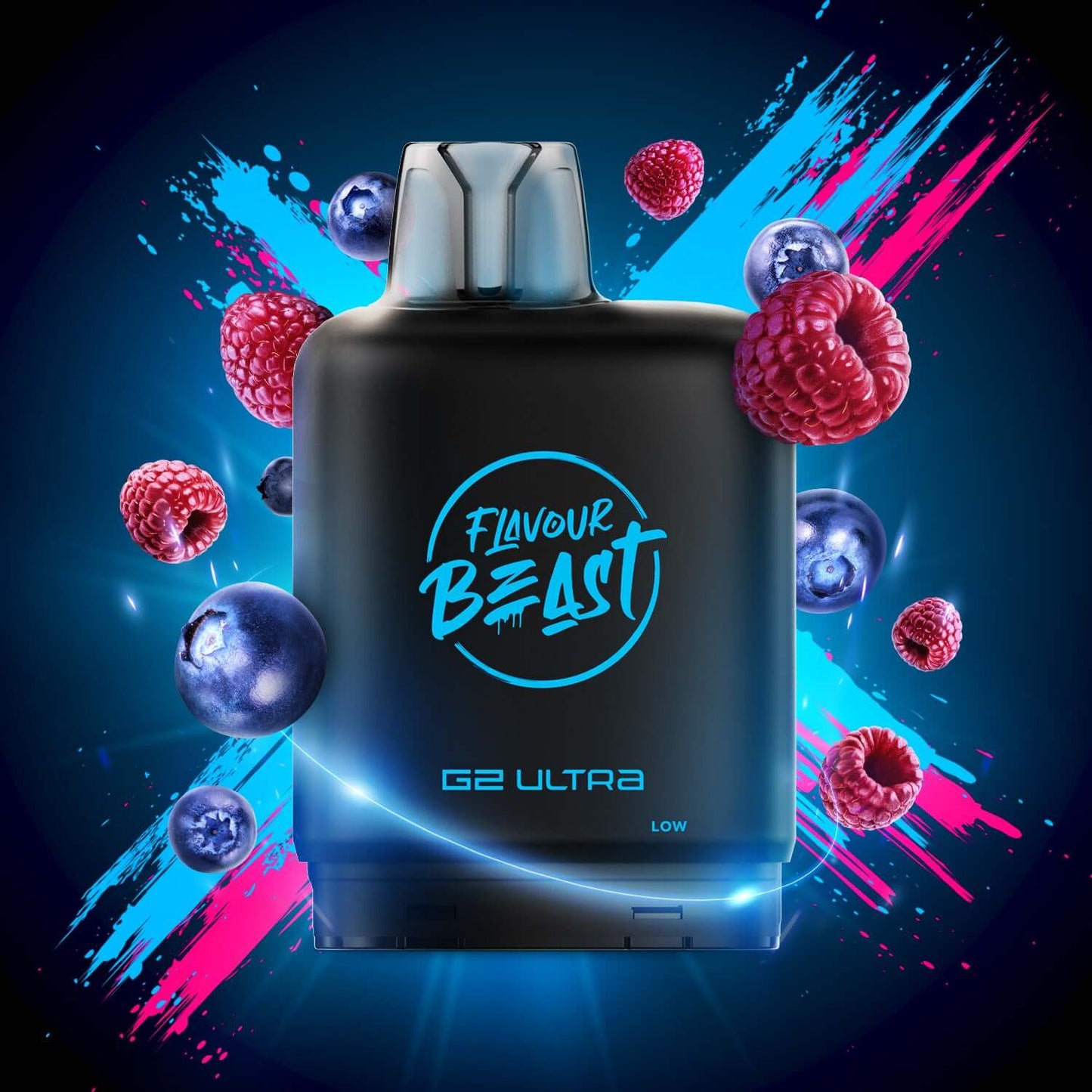 Level X Flavour Beast G2 Ultra Bomb Blue Razz Closed Pod