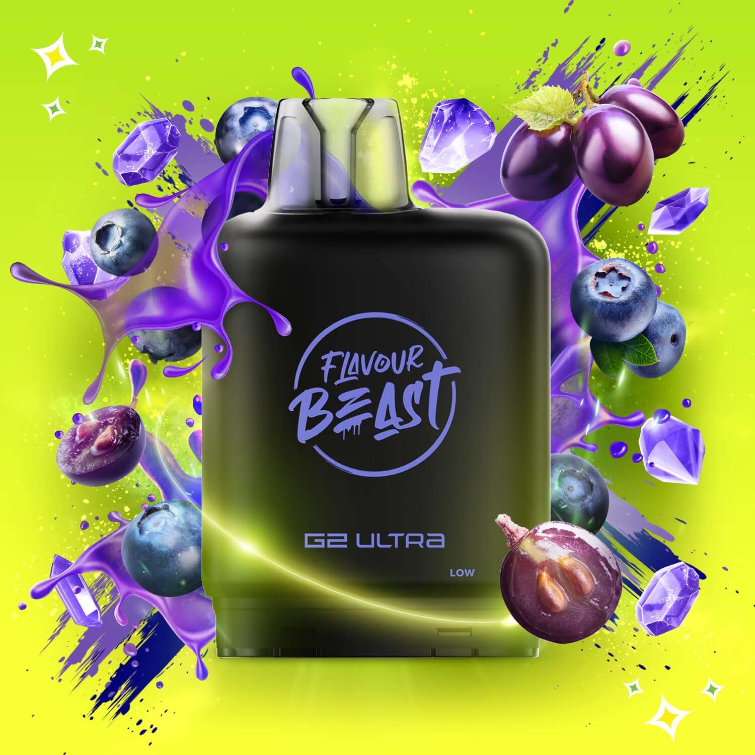 Level X Flavour Beast G2 Ultra Gushin S. Blueberry Grape Closed Pod
