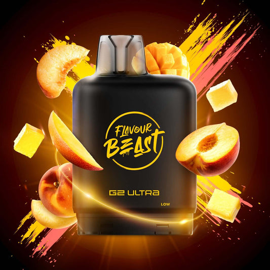 Level X Flavour Beast G2 Ultra Mad Mango Peach Closed Pod