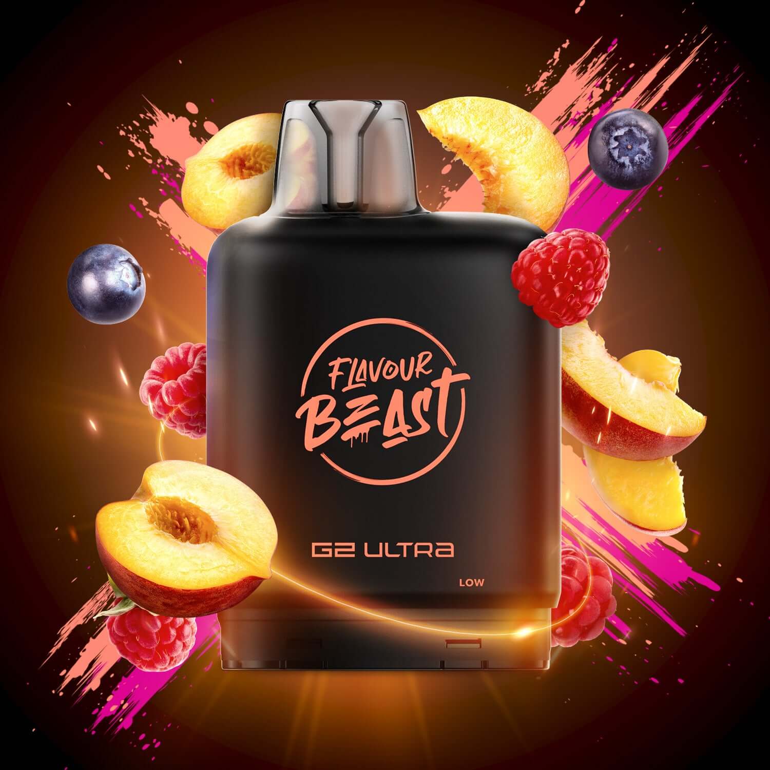 Level X Flavour Beast G2 Ultra Packin' Peach Berry Closed Pod